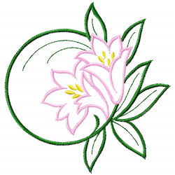 Flowers And Tree Embroidery Design 8